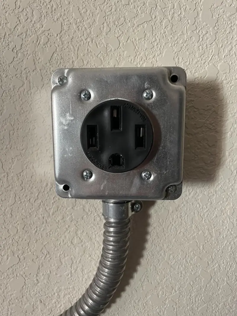 NEMA 14-50 outlet installed for Electrical Panel Upgrade in Hanover